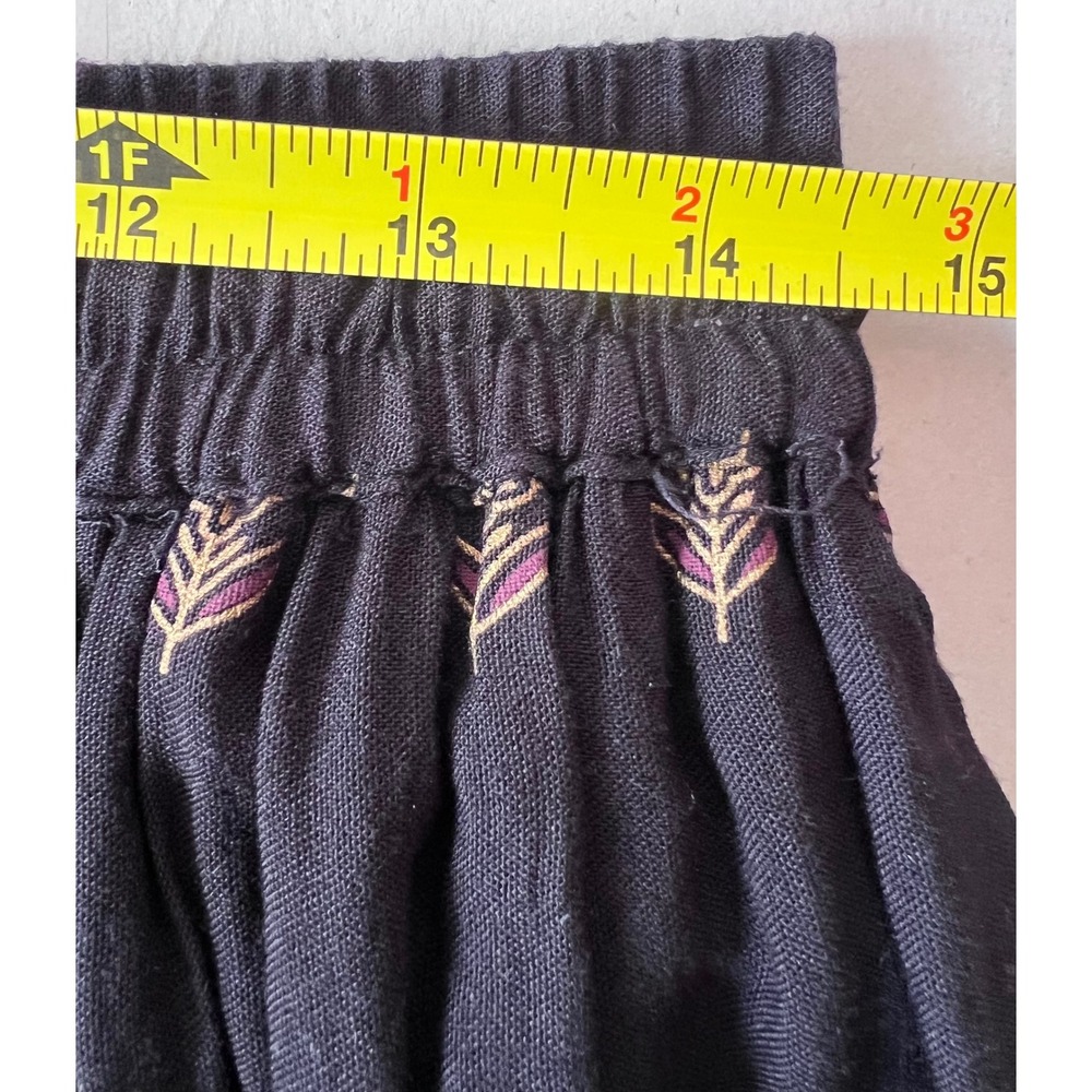 Gypsie Blu Women's Gold Foil Print Black RAYON Wear Boho Skirts size Medium - Picture 10 of 11